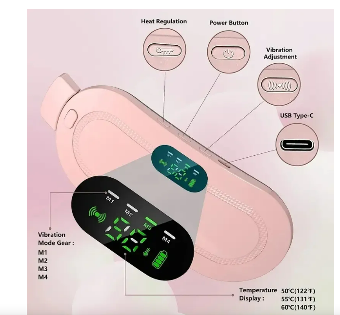 CalmaHeat™ Cinturón Eléctrico Para Cólicos y dolores menstruales.